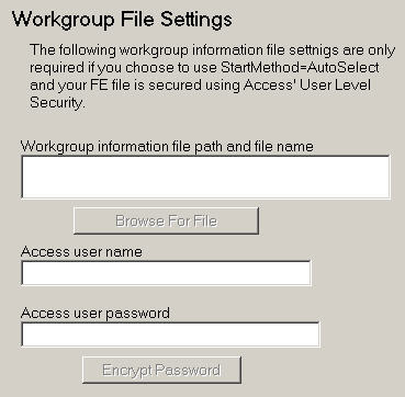 Settings - Workgroup File Settings