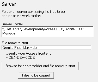 Settings - Server