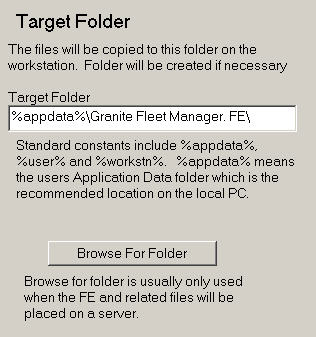 Wizard - Target Folder